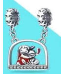 CZ GIRL AND DOG CHARM