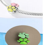 ENAMEL DOG PAW BEAD