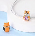 CZ ENAMEL SCROLL BEAD