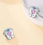 CZ ENAMEL BABY FOOT BEAD