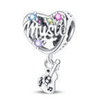 CZ ENAMEL MUSIC HEART BEAD