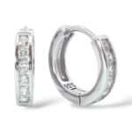 CZ SMALL HOOP EARRING 13mm