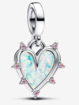 CZ ENAMEL 2 PCS HEART CHARM