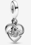 CZ 2 HEART MOM CHARM