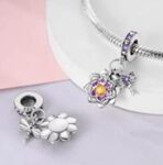 CZ ENAMEL FLOWER CHARM