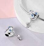 CZ HEART AND TEDDY BEAR BEAD