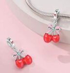 CZ ENAMEL CHERRIES CHARM