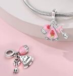 3 PCS ENAMEL CAKE AND FORK CHARM