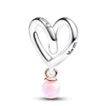 HEART BEAD WITH HANGING STONE