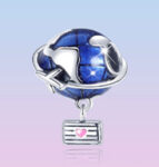 ENAMEL GLOBE WITH HANGING LAGGED BEAD