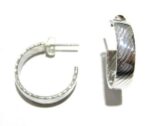 HALF ROUND TUBE HOOP EARRING 5X30mm