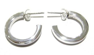 SQUARE TUB HOOP EARRING 3X30mm
