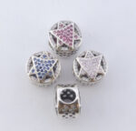 MICRO SETTING CZ STAR OF DAVID BEAD