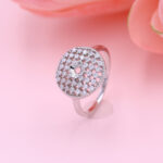 CZ ROUND FLOWER RING