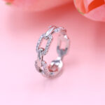 CZ LONG LINK RING