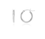 PLAIN HOOP EARRING WHIT LATCH 2X10MM