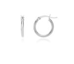 PLAIN HOOP EARRING WHIT LATCH 2X12MM