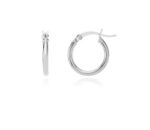 PLAIN HOOP EARRING WHIT LATCH 2X14MM