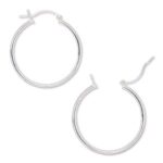 PLAIN HOOP EARRING WHIT LATCH 2X18MM