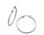 PLAIN HOOP EARRING WHIT LATCH 2X25MM