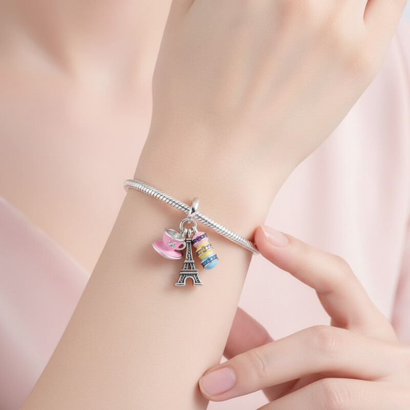 3 PIECE ENAMEL CHARM PARIS ASJ13960CH