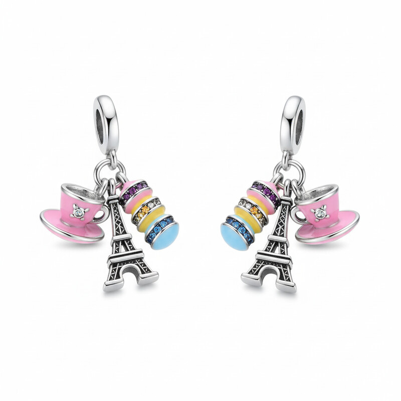 3 PIECE ENAMEL CHARM PARIS ASJ13960CH