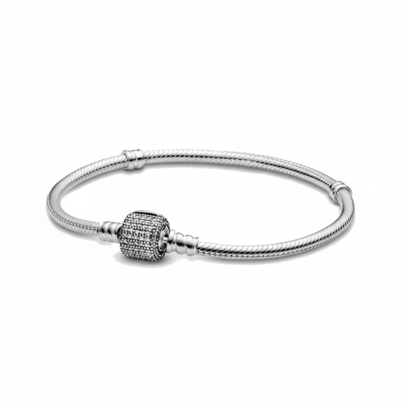 2.5MM BRACELET WHITE CZ SQUARE LOCKS ASJ14131BR-2.5