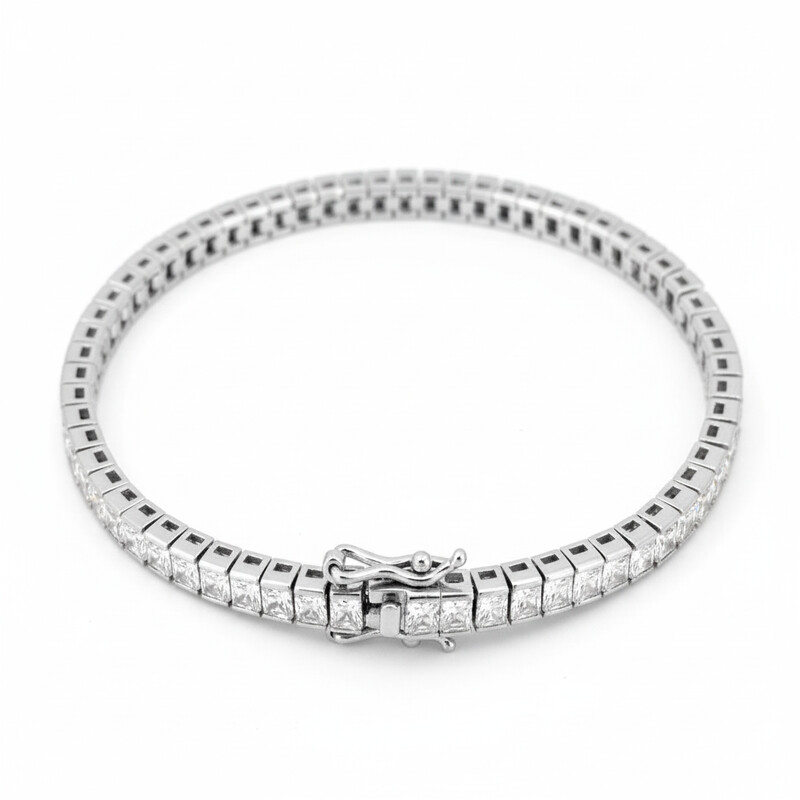 2mm TENNIS BRACELET SQUARE CZ 18cm.. ASJ15362BR18