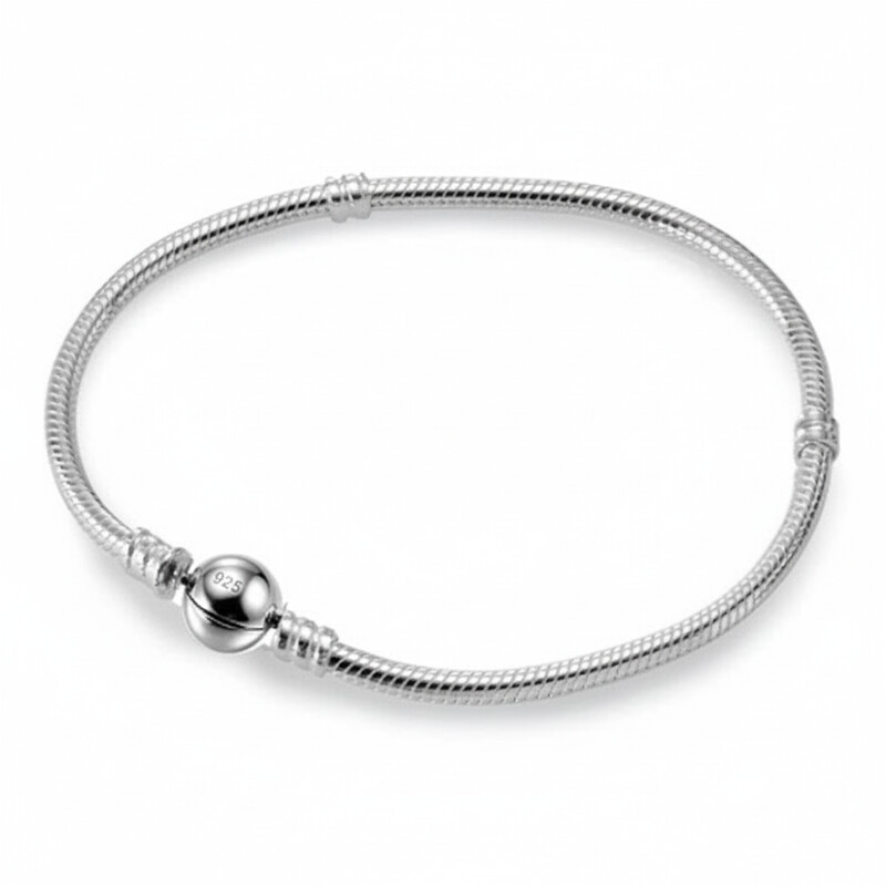 2.5mm SNAKE CHAIN BRACELET WITH ROUND LOCK 18cm ASJ1676BR2.5-18