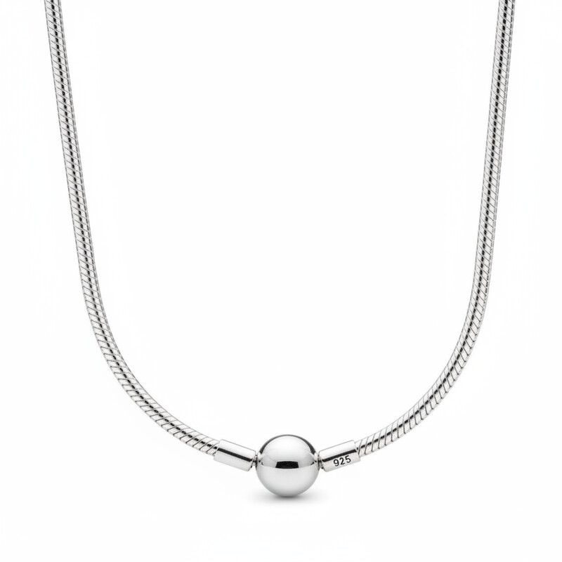 2.5mm SNAKE CHAIN NECKLACE WITH ROUND LOCK 45cm ASJ1676NC-2.5-45