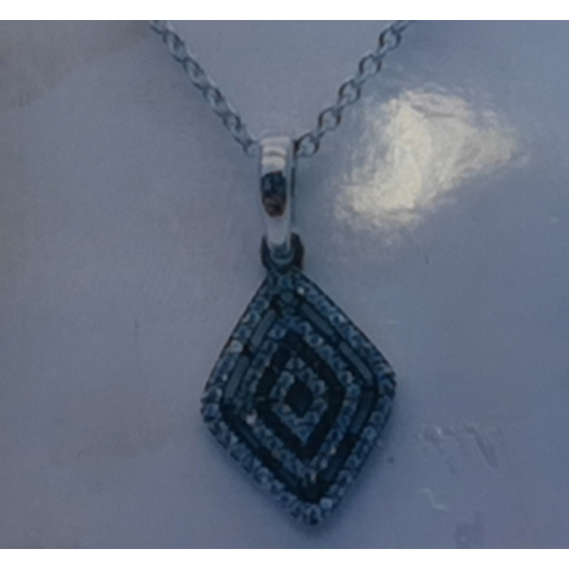 MICRO SETTING CZ DIAMOND SHAPE  NECKLACE