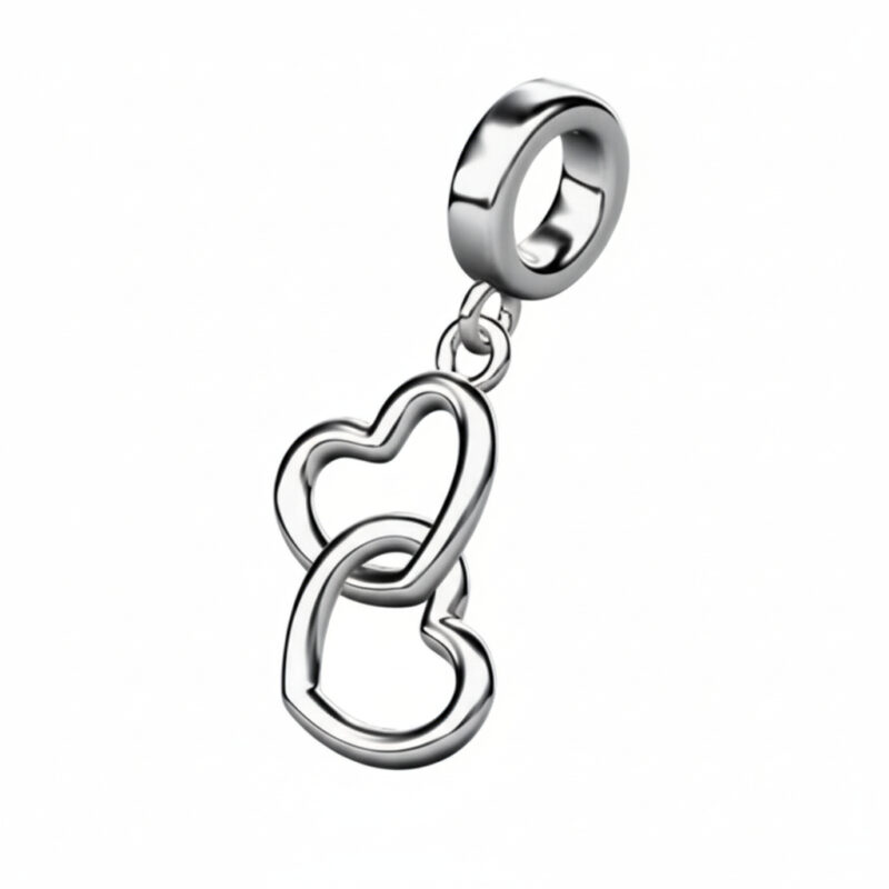 2 HEART BEAD CHARM ASJ978BR